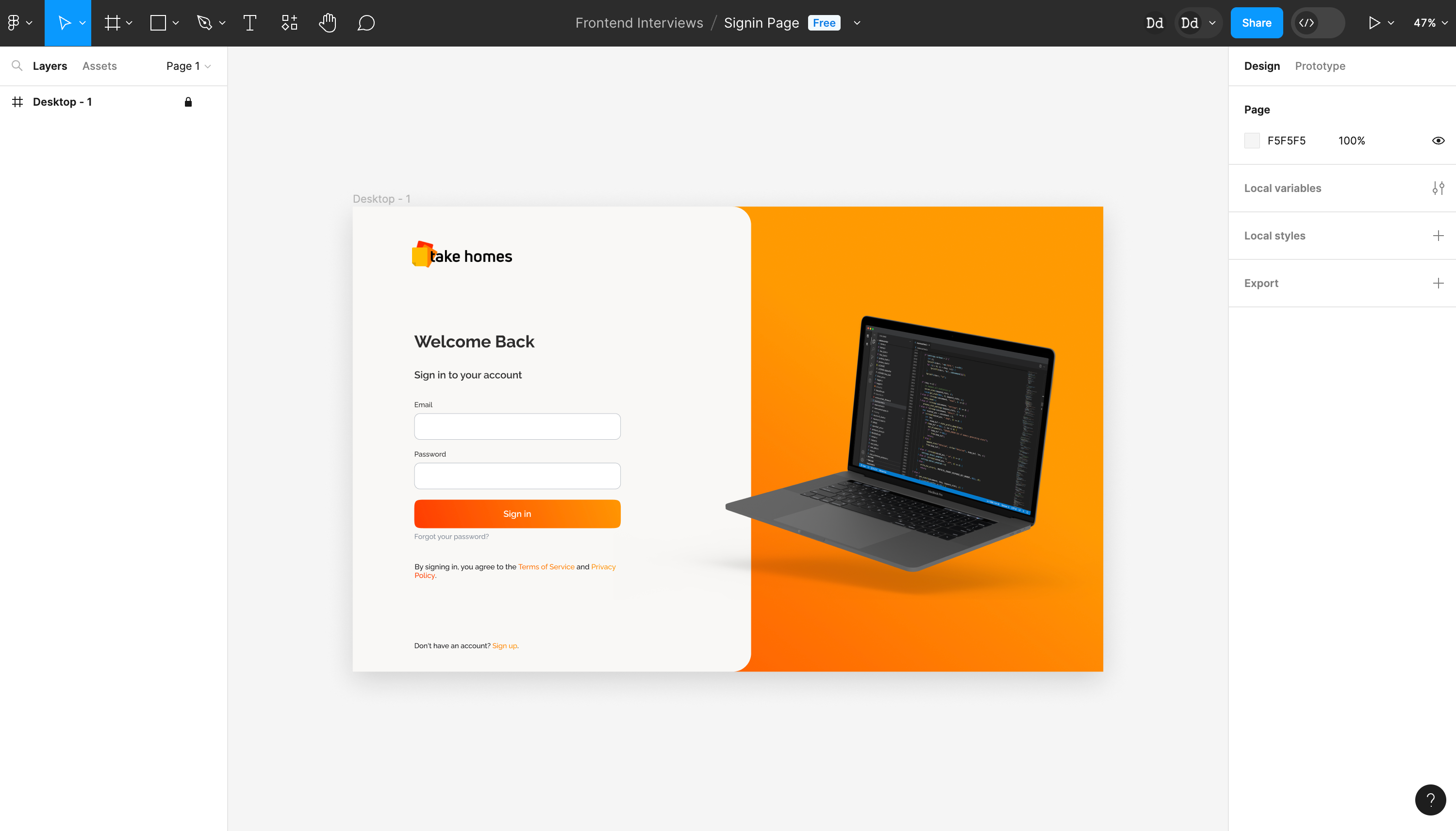 screenshot for Implement a Figma design